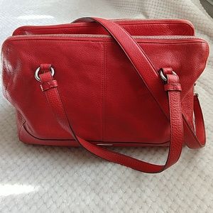 Coach leather three compartment purse